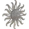 imageDeco 79 Metal Sun Home Wall Decor Indoor Outdoor Distressed Wall Sculpture with CopperLike Accents and Grooves Wall Art 35quot x 1quot x 35quot GoldGray