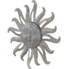 imageDeco 79 Metal Sun Home Wall Decor Indoor Outdoor Distressed Wall Sculpture with CopperLike Accents and Grooves Wall Art 35quot x 1quot x 35quot GoldGray