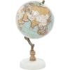 imageDeco 79 Paper Globe with Marble Base 7quot x 7quot x 11quot WhiteTeal
