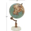 imageDeco 79 Paper Globe with Marble Base 7quot x 7quot x 11quot WhiteTeal