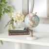 imageDeco 79 Paper Globe with Marble Base 7quot x 7quot x 11quot WhiteTeal