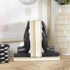 imageDeco 79 Polystone Cat Decorative Bookends Reading Non Skid Bookends Set of 2 Office Bookends7quotH 6quotW BlackBlack