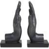 imageDeco 79 Polystone Cat Decorative Bookends Reading Non Skid Bookends Set of 2 Office Bookends7quotH 6quotW BlackBlack