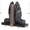 imageDeco 79 Polystone Cat Decorative Bookends Reading Non Skid Bookends Set of 2 Office Bookends7quotH 6quotW BlackBlack
