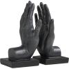 imageDeco 79 Polystone Cat Decorative Bookends Reading Non Skid Bookends Set of 2 Office Bookends7quotH 6quotW BlackBlack