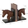 imageDeco 79 Polystone Cat Decorative Bookends Reading Non Skid Bookends Set of 2 Office Bookends7quotH 6quotW BlackCopper