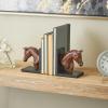 imageDeco 79 Polystone Cat Decorative Bookends Reading Non Skid Bookends Set of 2 Office Bookends7quotH 6quotW BlackCopper