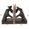 imageDeco 79 Polystone Cat Decorative Bookends Reading Non Skid Bookends Set of 2 Office Bookends7quotH 6quotW BlackDark Brown