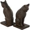 imageDeco 79 Polystone Cat Decorative Bookends Reading Non Skid Bookends Set of 2 Office Bookends7quotH 6quotW BlackDark Brown