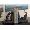 imageDeco 79 Polystone Cat Decorative Bookends Reading Non Skid Bookends Set of 2 Office Bookends7quotH 6quotW BlackMulticolored