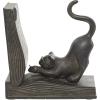 imageDeco 79 Polystone Cat Decorative Bookends Reading Non Skid Bookends Set of 2 Office Bookends7quotH 6quotW BlackMulticolored