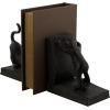 imageDeco 79 Polystone Cat Decorative Bookends Reading Non Skid Bookends Set of 2 Office Bookends7quotH 6quotW BlackMulticolored