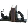 imageDeco 79 Polystone Cat Decorative Bookends Reading Non Skid Bookends Set of 2 Office Bookends7quotH 6quotW BlackMulticolored
