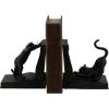 imageDeco 79 Polystone Cat Decorative Bookends Reading Non Skid Bookends Set of 2 Office Bookends7quotH 6quotW BlackMulticolored