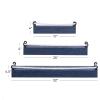 imageDeco 79 Wood 3 Shelves Wall Shelf with Knotted Rope Set of 3 32quot 25quot 17quotW Blue