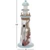 imageDeco 79 Wood Light House Decorative Sculpture Home Decor Statue Accent Figurine 6quot x 6quot x 15quot White