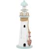imageDeco 79 Wood Light House Decorative Sculpture Home Decor Statue Accent Figurine 6quot x 6quot x 15quot White