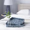 imageDeco 79 Wood Tray with Slot Handles Set of 2 20 18W BlueTray