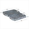 imageDeco 79 Wood Tray with Slot Handles Set of 2 20 18W BlueTray