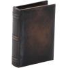 imageDeco 79 Wooden Decorative Box Faux Storage Book Book Shaped Boxes with Faux Leather Detailing Set of 3 Decorative Keepsake Boxes 14quot 11quot 9quotH BrownBrown