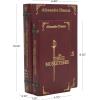 imageDeco 79 Wooden Decorative Box Faux Storage Book Book Shaped Boxes with Faux Leather Detailing Set of 3 Decorative Keepsake Boxes 14quot 11quot 9quotH BrownRed