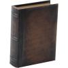 imageDeco 79 Wooden Decorative Box Faux Storage Book Book Shaped Boxes with Faux Leather Detailing Set of 3 Decorative Keepsake Boxes 14quot 11quot 9quotH BrownBrown