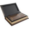 imageDeco 79 Wooden Decorative Box Faux Storage Book Book Shaped Boxes with Faux Leather Detailing Set of 3 Decorative Keepsake Boxes 14quot 11quot 9quotH BrownBrown