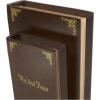 imageDeco 79 Wooden Decorative Box Faux Storage Book Book Shaped Boxes with Faux Leather Detailing Set of 3 Decorative Keepsake Boxes 14quot 11quot 9quotH BrownBrown