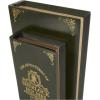 imageDeco 79 Wooden Decorative Box Faux Storage Book Book Shaped Boxes with Faux Leather Detailing Set of 3 Decorative Keepsake Boxes 14quot 11quot 9quotH BrownGreen