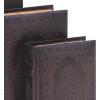 imageDeco 79 Wooden Decorative Box Faux Storage Book Book Shaped Boxes with Faux Leather Detailing Set of 3 Decorative Keepsake Boxes 14quot 11quot 9quotH BrownDark Brown