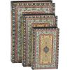 imageDeco 79 Wooden Decorative Box Faux Storage Book Book Shaped Boxes with Faux Leather Detailing Set of 3 Decorative Keepsake Boxes 14quot 11quot 9quotH BrownMulti Colored