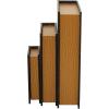 imageDeco 79 Wooden Decorative Box Faux Storage Book Book Shaped Boxes with Faux Leather Detailing Set of 3 Decorative Keepsake Boxes 14quot 11quot 9quotH BrownBlack