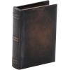 imageDeco 79 Wooden Decorative Box Faux Storage Book Book Shaped Boxes with Faux Leather Detailing Set of 3 Decorative Keepsake Boxes 14quot 11quot 9quotH BrownBrown