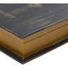 imageDeco 79 Wooden Decorative Box Faux Storage Book Book Shaped Boxes with Faux Leather Detailing Set of 3 Decorative Keepsake Boxes 14quot 11quot 9quotH BrownBrown
