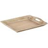 imageDeco 79 Wooden Living Room Decor Tray Ottoman Tray Set of 2 Serving Tray 18quot 12quotW Brown