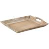 imageDeco 79 Wooden Living Room Decor Tray Ottoman Tray Set of 2 Serving Tray 18quot 12quotW Brown