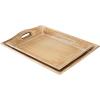 imageDeco 79 Wooden Living Room Decor Tray Ottoman Tray Set of 2 Serving Tray 18quot 12quotW Brown