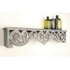 imageDeco 79 Wooden Scroll 1 Shelf Wall Shelf with Gray Distressing 48quot x 8quot x 10quot Beige