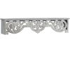 imageDeco 79 Wooden Scroll 1 Shelf Wall Shelf with Gray Distressing 48quot x 8quot x 10quot Beige