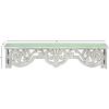 imageDeco 79 Wooden Scroll 1 Shelf Wall Shelf with Gray Distressing 48quot x 8quot x 10quot Beige