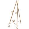 imageDeco 79 Metal Scroll Extra Large Free Standing Adjustable Display Stand Easel with Chain Support 21quot x 1quot x 65quot BlackGold