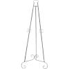 imageDeco 79 Metal Scroll Extra Large Free Standing Adjustable Display Stand Easel with Chain Support 21quot x 1quot x 65quot BlackSilver