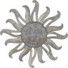 imageDeco 79 Metal Sun Home Wall Decor Indoor Outdoor Distressed Wall Sculpture with CopperLike Accents and Grooves Wall Art 35quot x 1quot x 35quot GoldGray