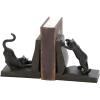 imageDeco 79 Polystone Cat Decorative Bookends Reading Non Skid Bookends Set of 2 Office Bookends7quotH 6quotW BlackMulticolored