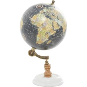 imageDeco 79 Paper Globe with Marble Base 7quot x 7quot x 11quot WhiteBlack