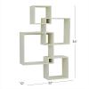 imageDeco 79 Contemporary Fir Wood Shelf Wall Storage Shelves for Bedroom Living Room Bathroom Kitchen Office and More 12quot L x 22quot W x 34quot H White