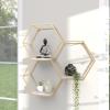 imageDeco 79 Contemporary Marble Wall Shelf LARGE SIZE SilverGold