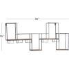 imageDeco 79 Metal 3 Shelves Wall Shelf 37quot x 6quot x 26quot GoldBlack