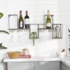 imageDeco 79 Metal 3 Shelves Wall Shelf 37quot x 6quot x 26quot GoldBlack