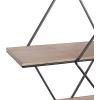 imageDeco 79 Metal 3 Shelves Wall Shelf 37quot x 6quot x 26quot GoldBrown